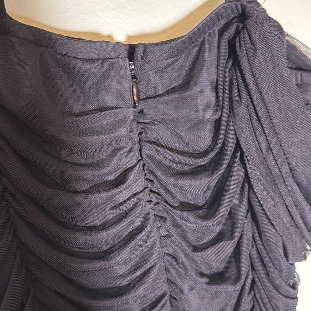 Torrid size 2 Black Mesh Ruched Cold Shoulder Bodycon Dress - Picture 11 of 13